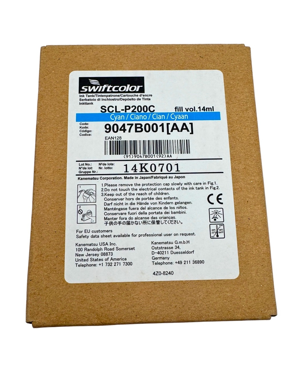 SwiftColor SCL-P200C Cyan Ink Tank 9047B001[AA] Lot of 4 New Sealed Full Box
